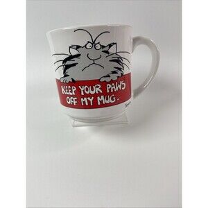 Vintage Cat Mug Keep Your Paws Off My Mug Boynton Japan Funny Coffee